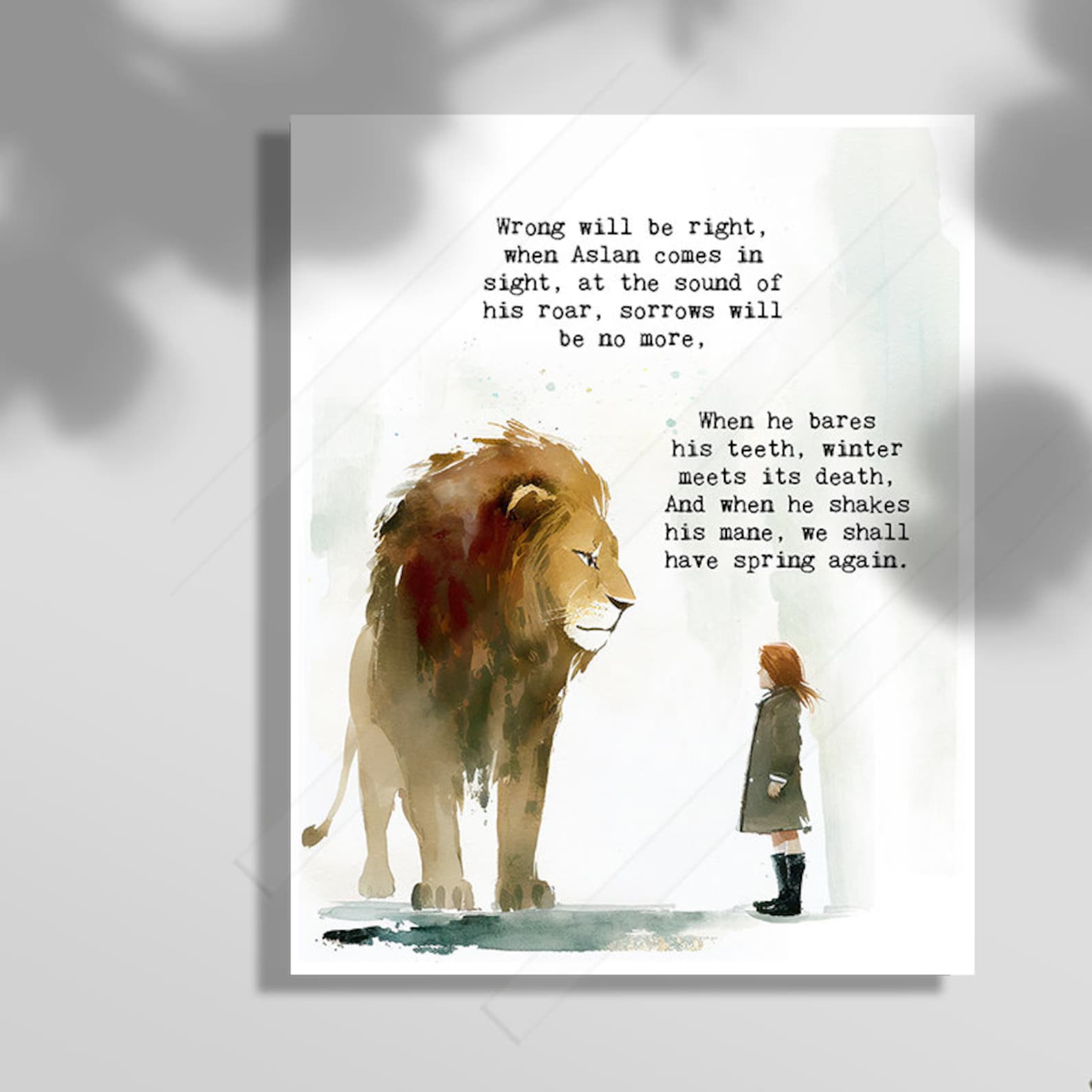 Aslan Quote Art Print – Literary Wall Decor - Etsy Canada