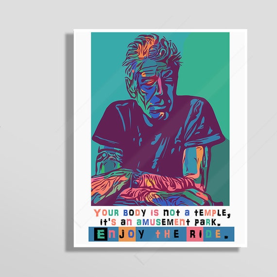tung nakke chef Anthony Bourdain Poster Bourdain Inspirational Quote Print - Etsy