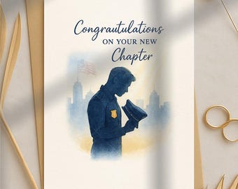 Police Officer Congratulations Card: New Chapter, Graduation, Promotion