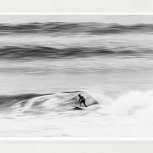 Black and White Surf Photography Print – Minimalist Ocean Wall Art for Beach House or Coastal Room Decor