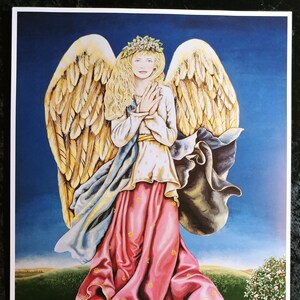 Angel Print - &quot;Elizabeth, Angel of Compassion&quot; - Replica of Original Acrylic Painting by Denise Snyder Coyle