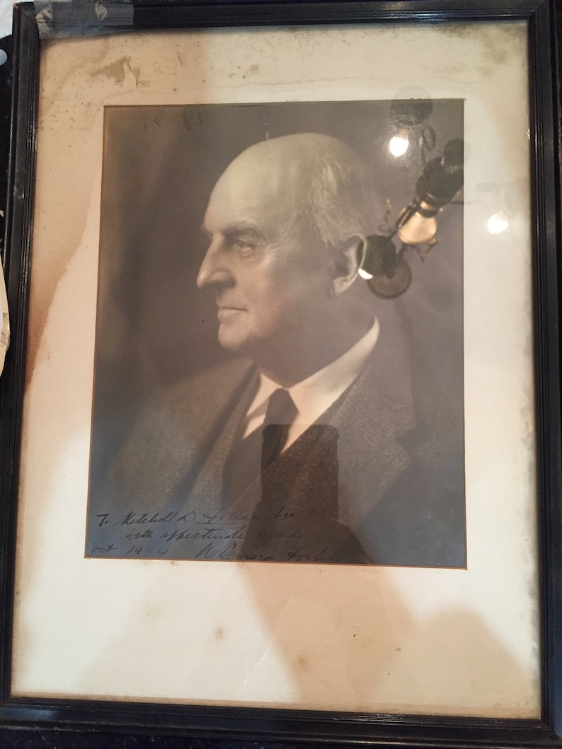 Antiqued signed photo of William Cameron Forbes 1934