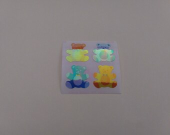 Vintage 80/'s Great Seven 7 PEARLY Baby Bear Nursery Items Sticker Mod