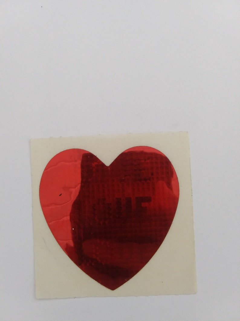 Vintage 1980s Love Hologram Sticker