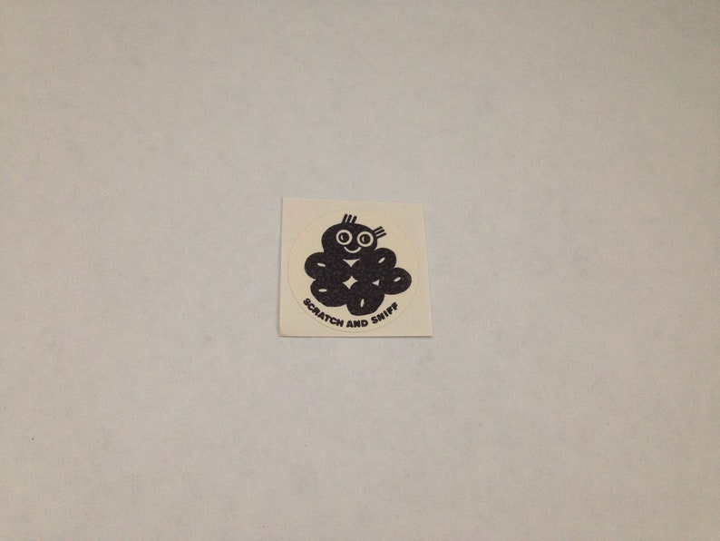 Vintage 1980s Rare CTP Scratch And Sniff Licorice Sticker