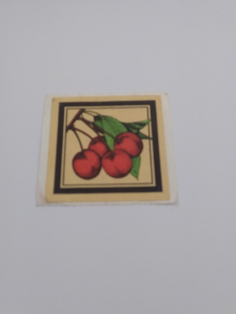 Vintage 1980s Rare Cherry Sticker