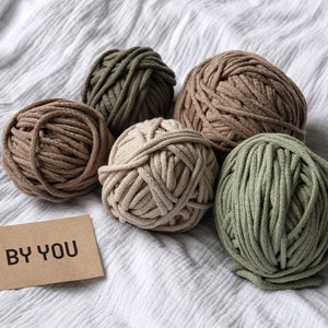 5mm Cotton Cord, Cotton Yarn Bundle, 5mm Cotton Rope BY YOU, Crochet Cotton Yarn, Bulky Knitting Yarn, Macrame Rope, Cord for Crocheting