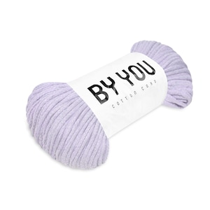 Cotton Macrame Cord 5mm LAVENDER MELANGE 100m By You, 5mm Cotton Rope 5mm, Cotton Macrame Cord, Crochet Cotton Yarn, Thick Cotton Cord
