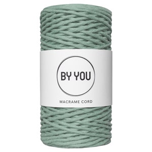 3mm Macrame Cord WILD PEPPERMINT 100m By You, 3mm Twisted Cotton Rope 3mm, Twisted Cotton Cord For Macrame, Thick Cotton Cord