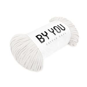 5mm Macrame Cotton Cord IVORY 100m By You, 5mm Cotton Rope 5mm, Cotton Macrame Cord, Crochet Cotton Yarn, Thick Cotton Cord