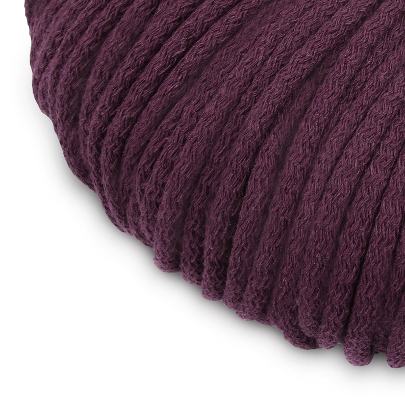 chunky cotton rope 5mm BURGUNDY 100m cotton cord BY YOU chunky cord makrame rope chunky rope thick cotton cord chunky knit cord