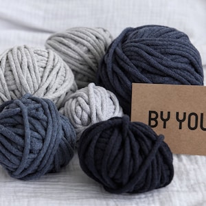 5mm Cotton Cord, Cotton Yarn Bundle, 5mm Cotton Rope BY YOU, Crochet Cotton Yarn, Bulky Knitting Yarn, Macrame Rope, Cord for Crocheting