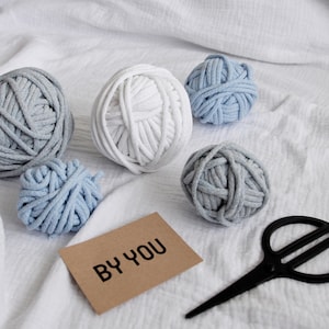 Cotton Yarn Bundle, 5mm Cotton Cord, 5mm Cotton Rope BY YOU, Crochet Cotton Yarn, Bulky Knitting Yarn, Macrame Rope, Cord for Crocheting