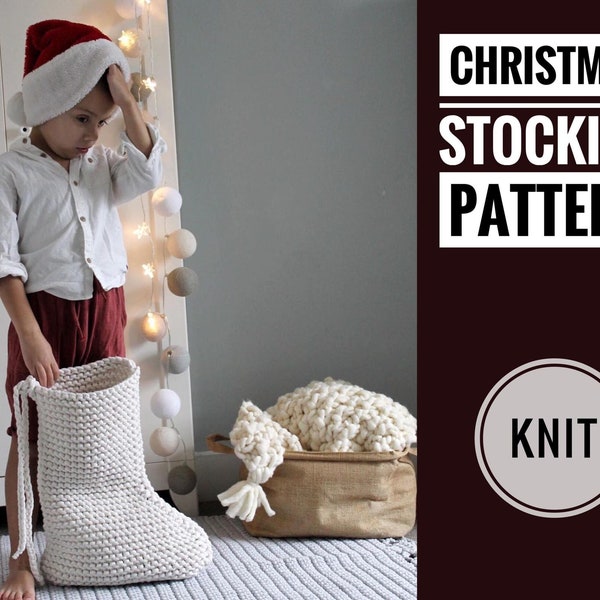 Knit Christmas Stocking Pattern Etsy