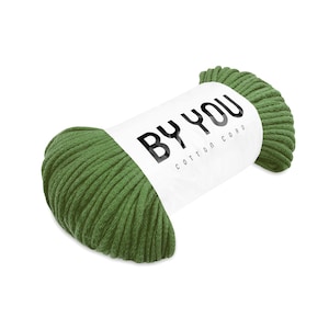 5mm Macrame Cotton Cord AVOCADO 100m By You, 5mm Cotton Rope 5mm, Cotton Macrame Cord, Crochet Cotton Yarn, Thick Cotton Cord