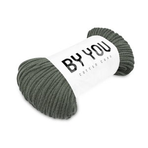 Macrame Cotton Cord OLIVE GREEN 100m By You, 5mm Cotton Rope 5mm, Cotton Macrame Cord, Crochet Cotton Yarn, Thick Cotton Cord