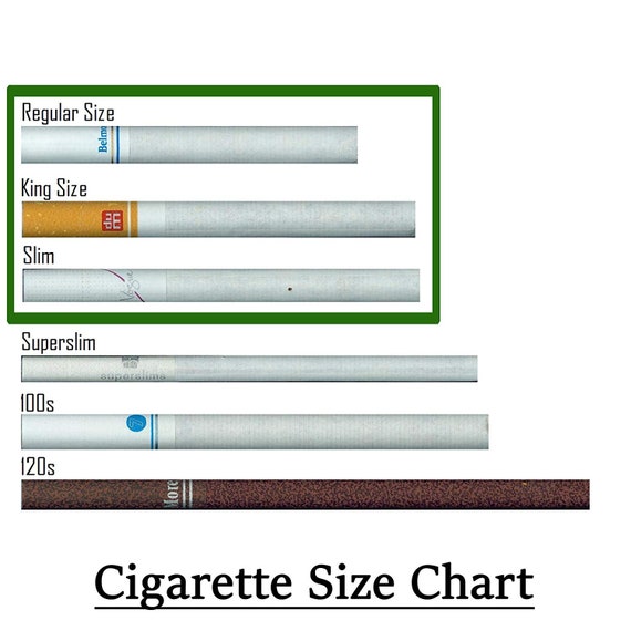 Cigarette Size Chart