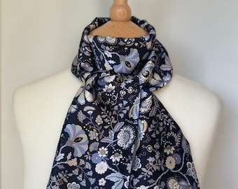 Mabelle Hall Liberty Belgravia Silk Satin Skinny Scarf - Black