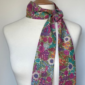 Ciara - Purple Liberty Cotton Tana Lawn skinny scarf
