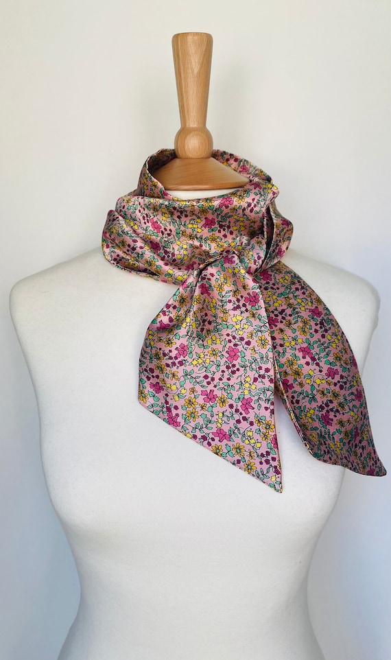 Emilia’s Bloom Liberty of London crepe de chine Silk skinny scarf.