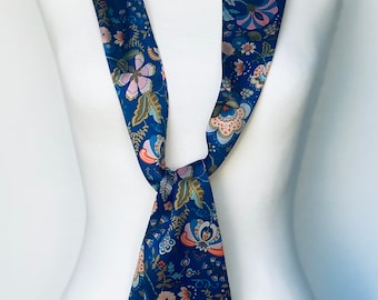 Mabelle Hall Liberty Belgravia Silk Satin skinny scarf