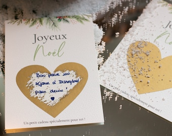 Carte à gratter de noël à personnaliser vous-même
