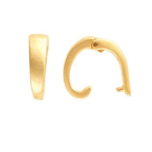 14K Gold Hinged Charm Bail, Enhancer, Snap Bail Clasp, Charm Bail Link Lock