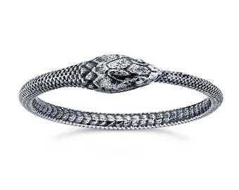 Ouroboros Snake Ring Serpent Symbol .925 Sterling Silver Snake Eating Tail Reptile Ring
