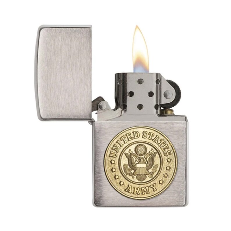 Engravable Zippo US Army Emblem Initials Monogram Personalized Etsy