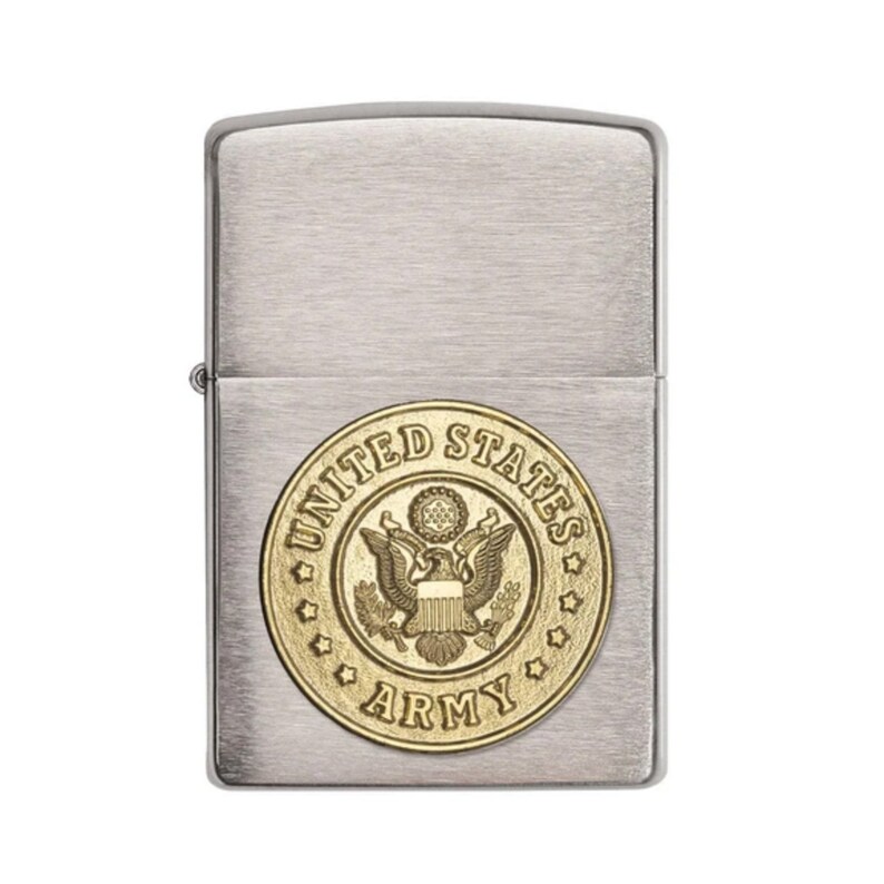 Engravable Zippo US Army Emblem Initials Monogram Personalized Etsy