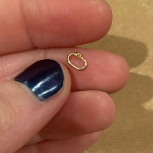 ONE! 14K Solid Gold Link Lock Locking Jump Ring Charm Pendant Holder 1 piece