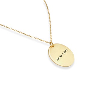 Large Hammered Circle Personalized Necklace , Gift for Friends, Gift for her, Girlfriend Gift, Initial Gifts, Mom Gift, Birthday Gift