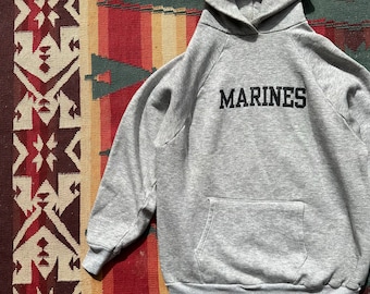 Vintage 70s Marines Hooded Sweatshirt