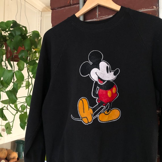 Vintage 80s Felt Mickey Mouse Sweatshirt