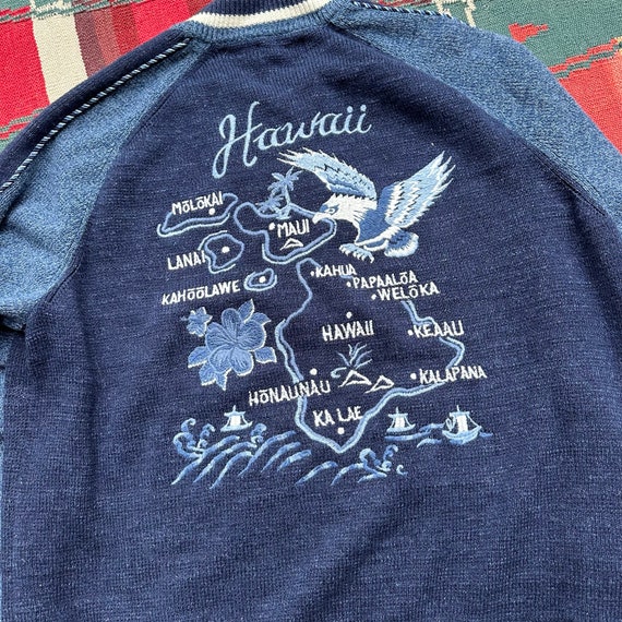 Vintage Polo Hawaii Sukajan Knit Souvenir Jacket - image 6