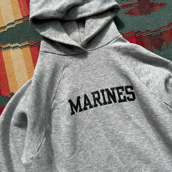 Vintage 70s Marines Hooded Sweatshirt - image 4