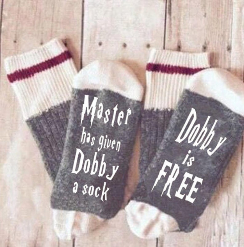 Fun Socks Master Has Given Dobby A Sock Dobby Is Etsy