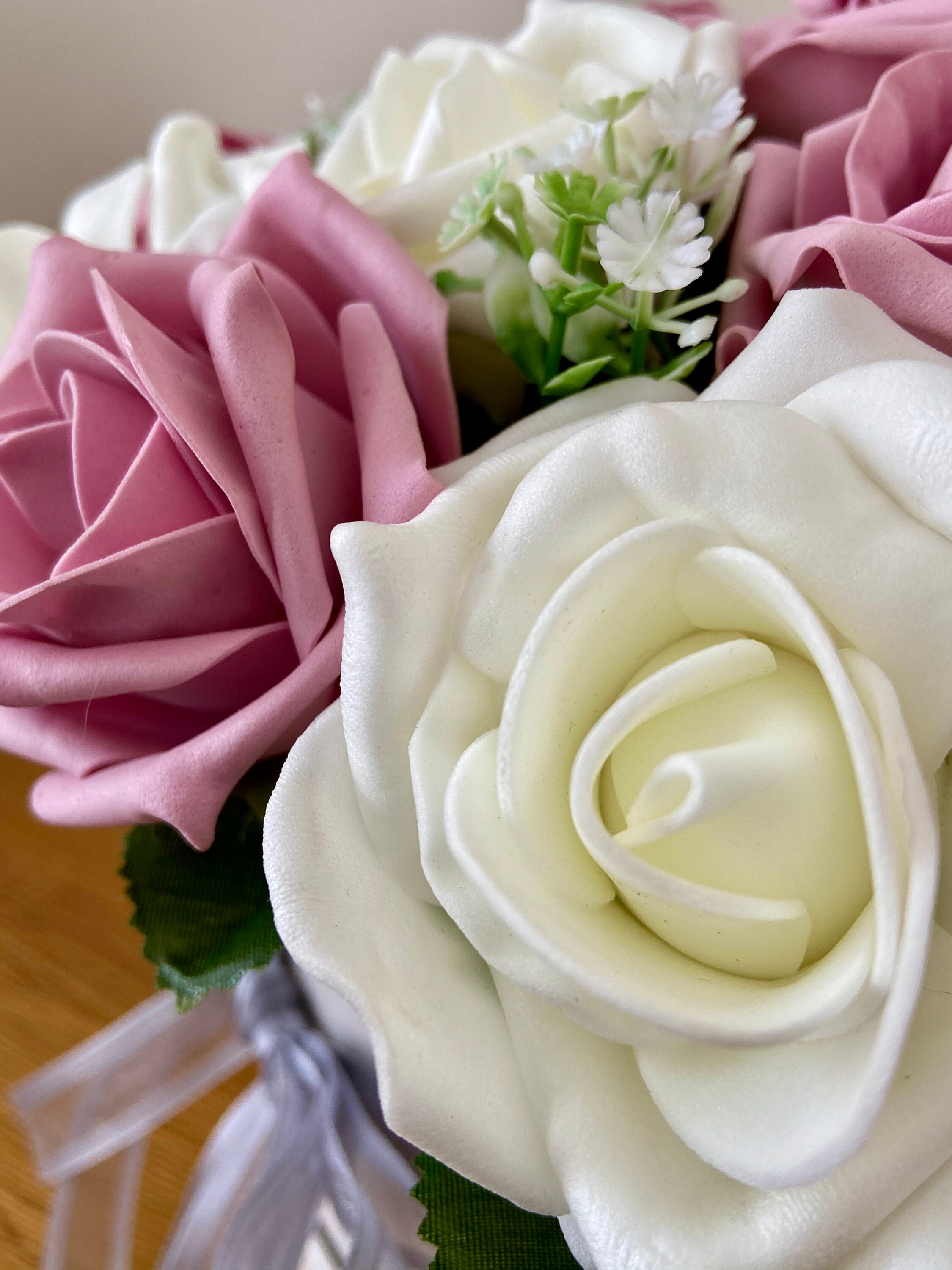 Artificial Hatbox Flower Arrangement Flowers Gift Centrepiece Etsy UK