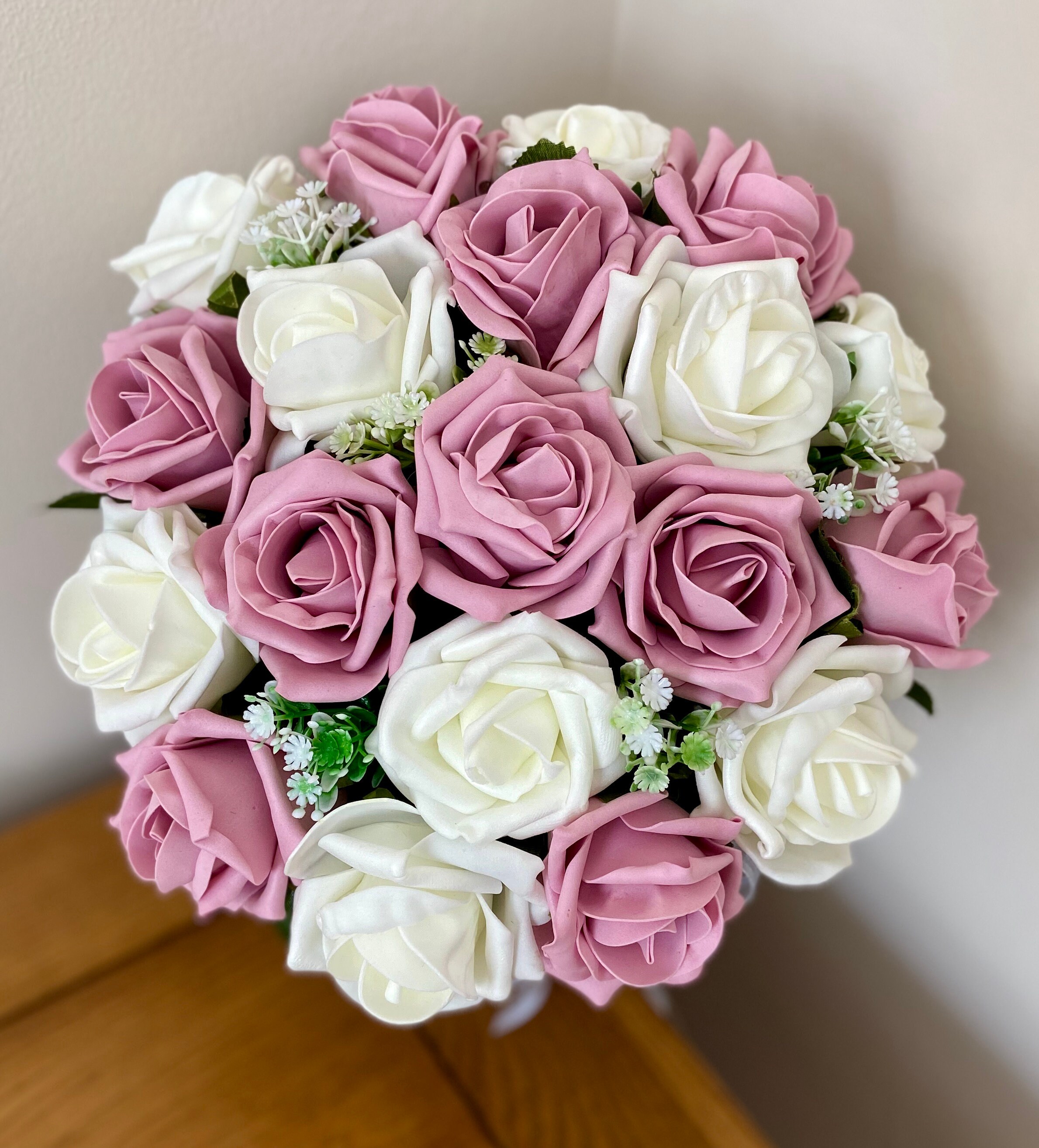 Artificial Hatbox Flower Arrangement Flowers Gift Centrepiece Etsy UK