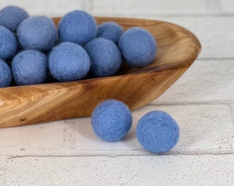 2.5 cm Baby Blue Felt Ball | Baby Room Decor | Pom Pom | DIY Garlands | Felt balls |
