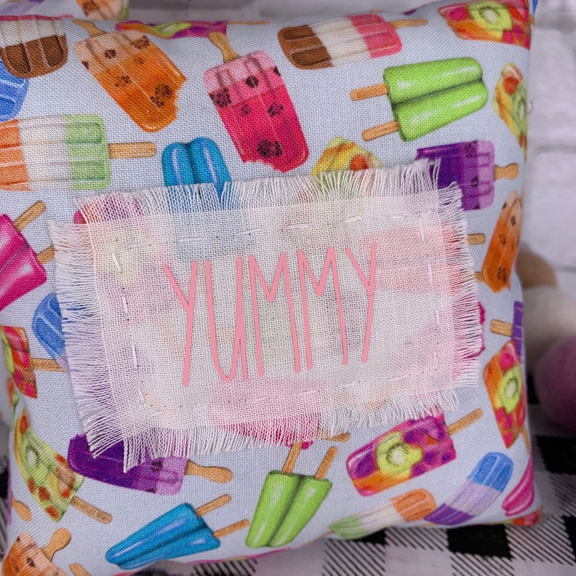 Mini decorative pillow Tiered tray pillows Summer Tiered Etsy