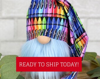 Classroom Gnome | Back to School Gnome hat | Crayon Rainbow Decor |Teacher Appreciation Gift | DIY Gnome Kit | Fall Gnomes