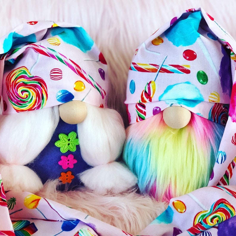 Gnomes Cotton Candy Gnome Candy Decorations Birthday Gift Etsy