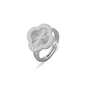 Sterling Silver CNC Clover Ring, Sterling Silver Ring, Clover Ring, Good Luck Ring, Promise Ring, Bridal Ring, Gift For Her, Engagement Ring