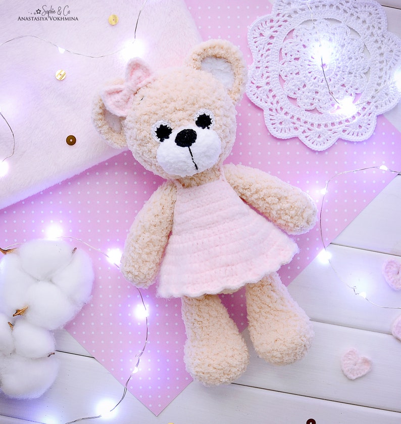 CROCHET PATTERN Plush Bear Crochet Pattern Baby Lovey Toy | Etsy