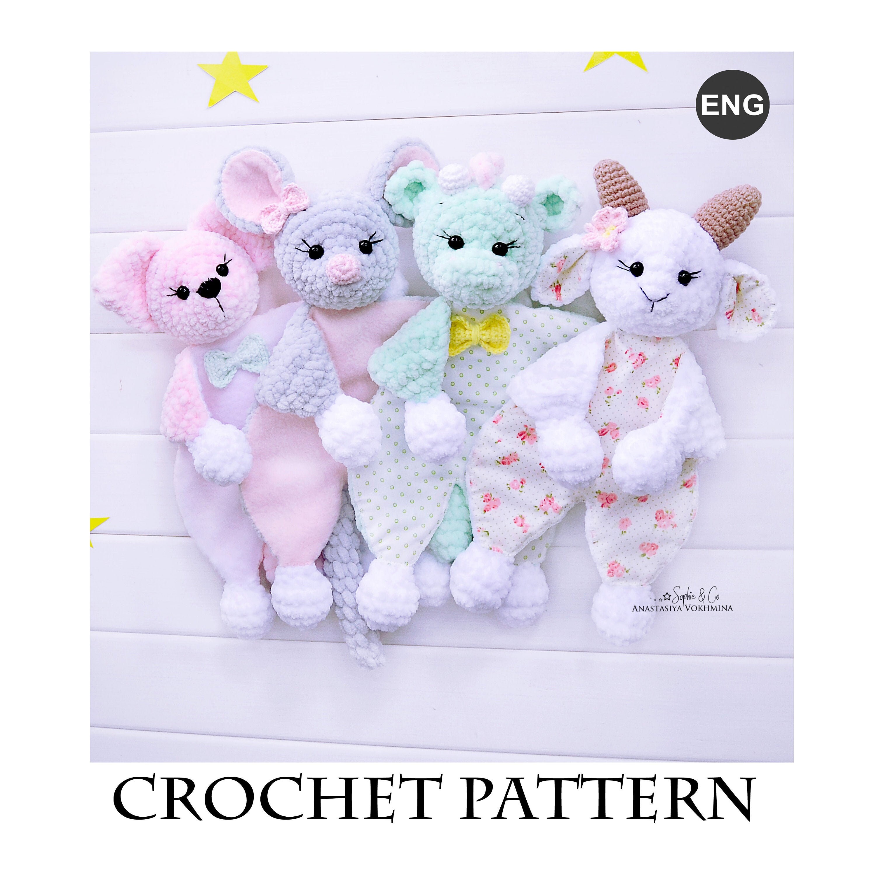 CROCHET PATTERN Plush baby comforter Series 5 Lovey Pattern Etsy