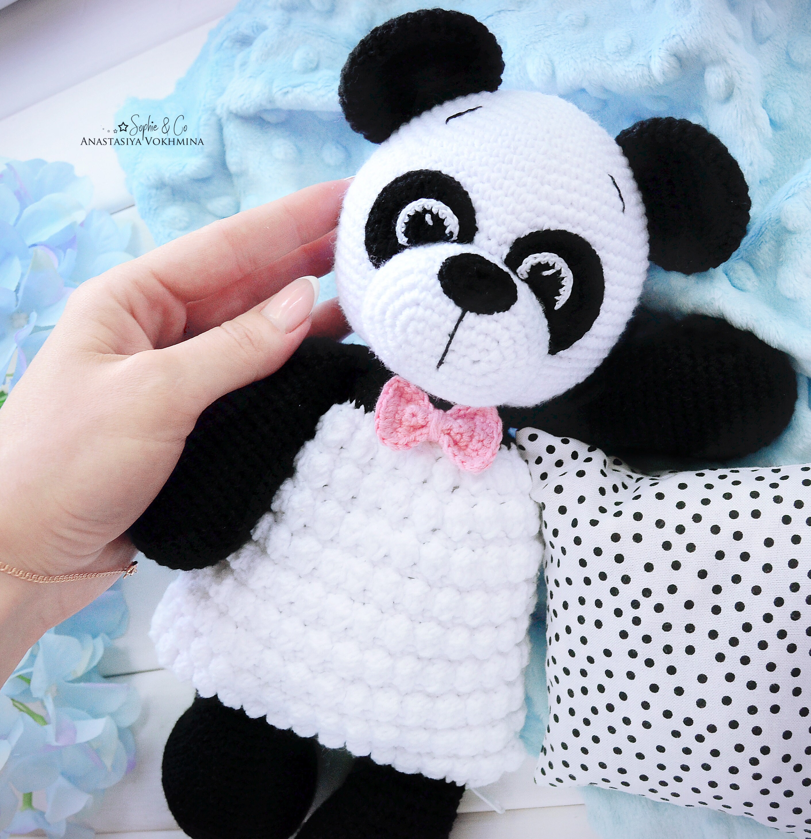 PANDA warming pillow CROCHET PATTERN English pattern Baby Etsy