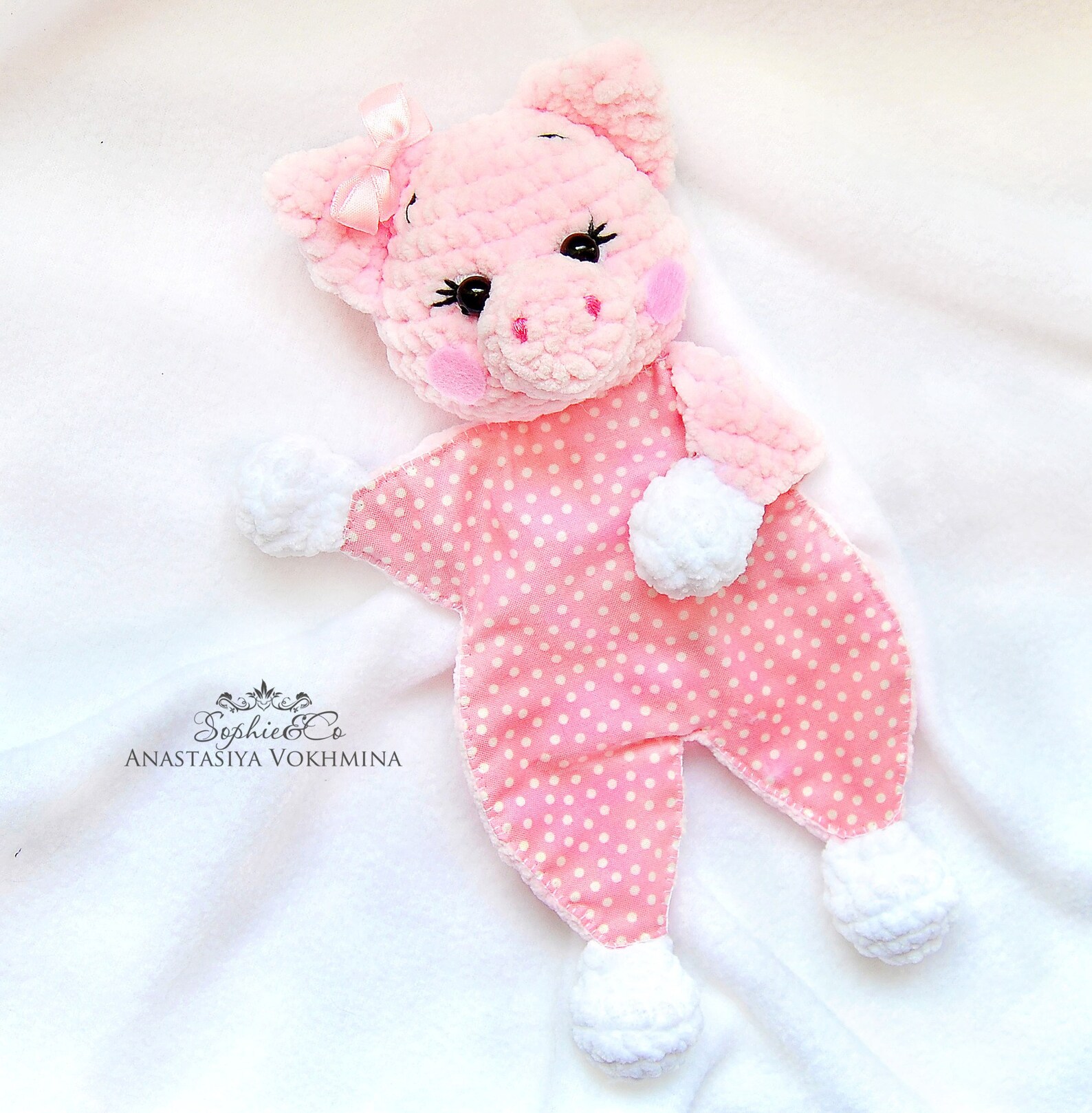 CROCHET PATTERN Plush baby comforter Series 3 Lovey Pattern Etsy