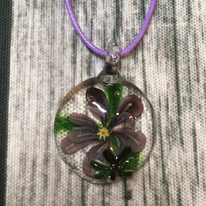 Murano Necklace, Murano Glass Pendant, Murano Glass Flower, Glass Flower Necklace, Murano Glass, Murano Glass Necklace