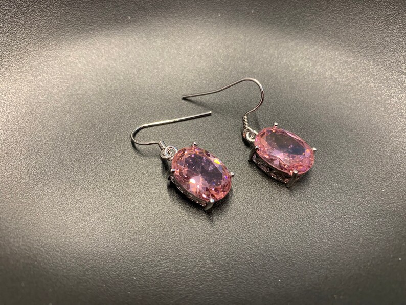 Pink Dangle Pink Topaz Earrings Topaz Jewelry Pink Topaz Jewelry Topaz Earrings Pure Pink Topaz Raspberry Earrings